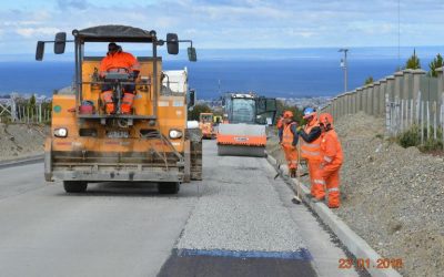 Un 95 % de avance presentan presenta pavimentación del camino al Andino