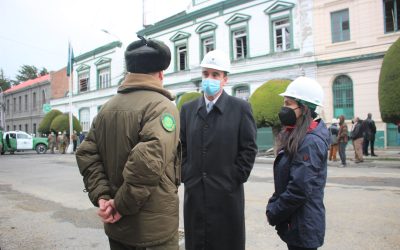 ​MOP y GORE realizan acciones conjuntas para evaluación de daños tras incendio de Prefectura de Carabineros