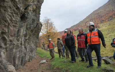 Subsecretario Herrera inspeccionó obras del camino más austral del mundo y sostuvo reuniones con actores locales