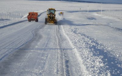 Intensas labores de despeje de nieve en la ruta ha realizado la Dirección de Vialidad en la región de Magallanes