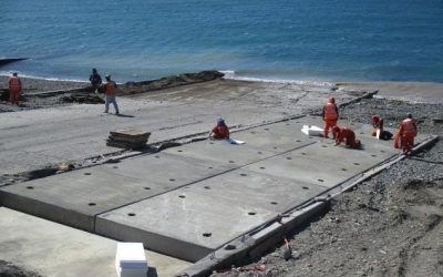 Avanza reposición de la rampa antigua de Bahía Azul