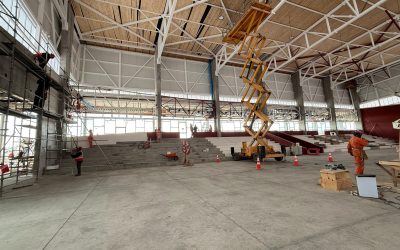 88 % de avance presentan obras del Gimnasio Mario Zavattaro de Porvenir